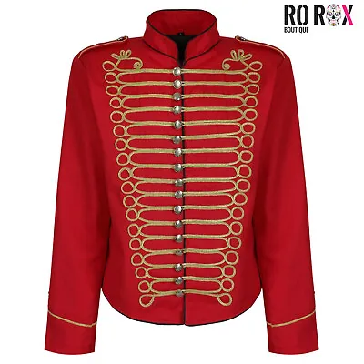 Buy Men's Military Drummer Parade Jacket - Marching Band Stage Wear Long Sleeve Coat • 36£