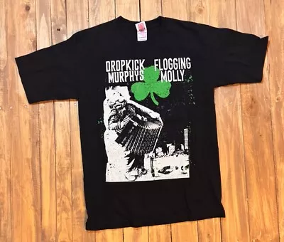 Buy Dropkick Murphys Flogging Molly 2018 Tour Concert MEDIUM Shirt MADE IN USA Black • 19.46£