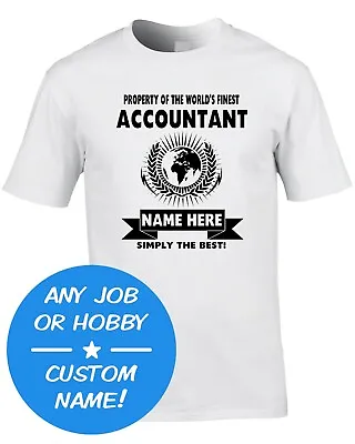 Buy Occupation Custom Men's T-Shirt World Best Finest Job Work Gift Idea Any Name • 10.99£