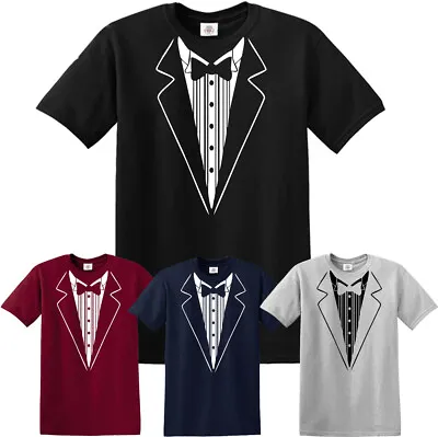Buy Tuxedo Fancy Dress Funny Gift Mens T-Shirt Fun Party Father Day Tshirt Top Tee • 9.95£