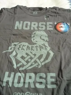 Buy Loot Crate Tshirt Tee M Gaming Norse Horse God Of War Playstation Official + Pin • 17.99£