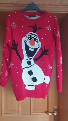 Buy Unisex Disney Frozen Olaf Christmas Jumper Size Small Used Excellent Condition • 6£