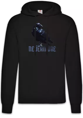 Buy Nevermore Raven Hoodie Pullover  Edgar Allan Allen Symbol Poe Ravens Horror • 40.74£