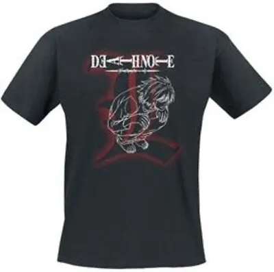 Buy Death Note - Hiding Behind Black T-shirt Official Merch Size Medium • 10£