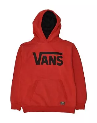 Buy VANS Mens Graphic Hoodie Jumper Large Red Cotton AC02 • 18.28£