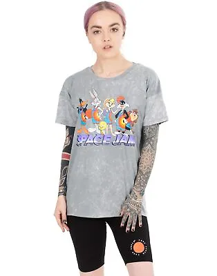Buy Space Jam Pyjamas Women Looney Tunes Characters T Shirt With Cycle Shorts • 19.99£