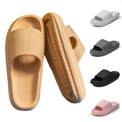 Buy JACKSHIBO SLIDES Sandals Ultra-Soft Bathroom Slippers Cloud Shoes Anti-Slip • 8.99£