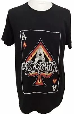 Buy Aerosmith T-Shirt Black Ace Of Spades Mens XL Extra Large Rock Music Cotton New • 16.99£