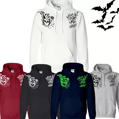 Buy Joker HA HA HA Jester Skull Tattoo Suicide Cosplay Costume Hoodie Halloween Tops • 14.99£