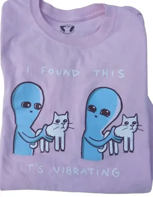 Buy Strange Planet Nathan Plye Women’s T-Shirt Graphic T Vibrate Cat USED XL • 10.88£