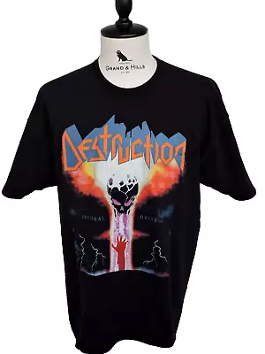 Buy Destruction Infernal Overkill Roundneck T-Shirt Black Size XL • 16.19£