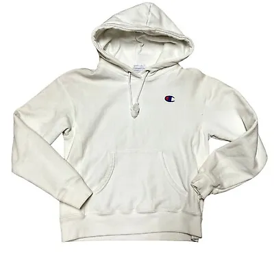 Buy Champion Reverse Weave Hoodie Sweatshirt Sz S White Fleece Very Clean Womens • 22.71£