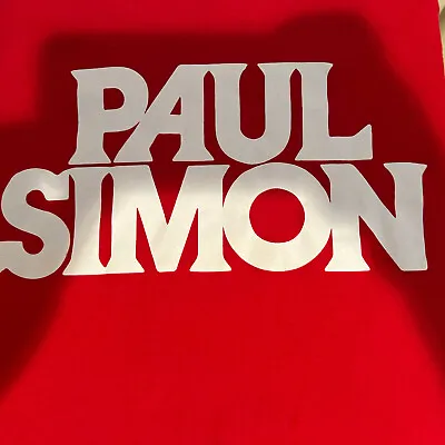 Buy Vtg PAUL SIMON Concert Tour Shirt (w/out Art Garfunkel) X-Large XL Red Folk Rock • 18.94£
