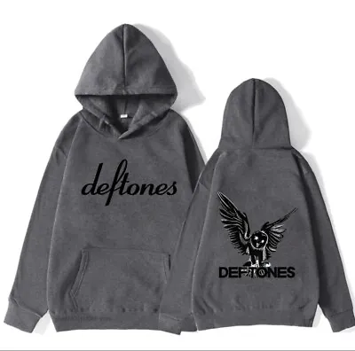 Buy DEFTONES DIAMOND EYES Owl Hoodie Pullover Long Sleeve Dark Gray Men’s XL • 37.79£