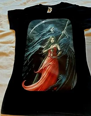 Buy Women's T-Shirt Dark Gothic Witch Summoning The Reaper Scythe, Choice Of Colour • 17.99£