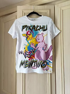Buy Pokemon T-Shirt Size 13 - 14 Years Cotton Pikachu X Mewtwo • 7£