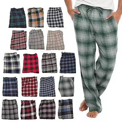 Buy Ex-Brand Mens Pyjamas Lounge Pants Flannel Check Bottoms Trouser Nightwear PJs • 8.99£