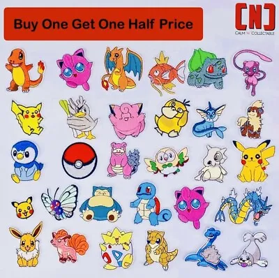 Buy Pokemon Iron On Patch Embroidered IRON ON / Sew On Transfer Fancy Dress Clothing • 2.69£