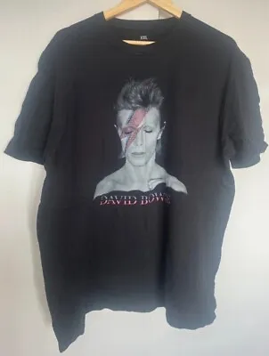 Buy David Bowie T Shirt Rare Aladdin Sane Glam Rock Band Merch Tee Size XXL 2XL • 16.95£