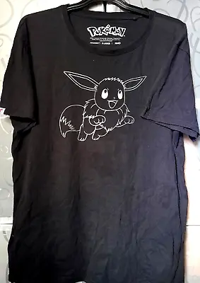 Buy Pokemon: #133, Eevee / Black T-shirt, Size X-large - Good Condition • 13.95£
