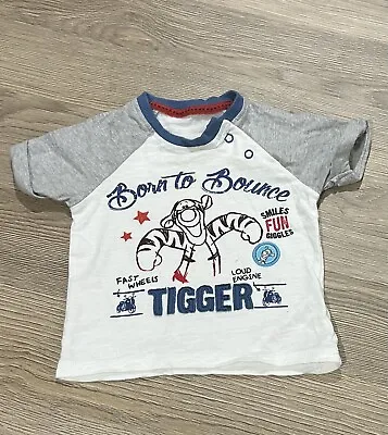 Buy Disney Baby ‘Born To Bounce’ Winnie The Pooh’s Tigger T-Shirt - 3-6 Months • 2.80£
