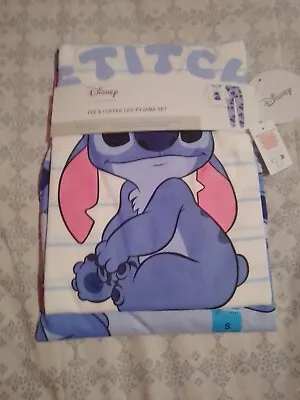 Buy Disney Lilo & Stitch Pyjamas Women's Tee & Cuffed Leg Pyjama Set New  • 9£