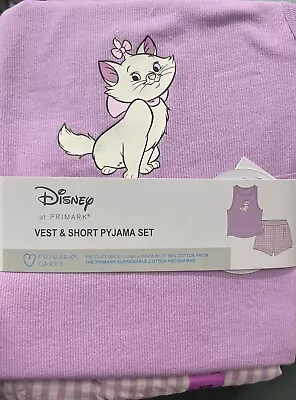 Buy Disney Aristocats Marie Vest & Shorts Pyjama Set UK Size 4-20 2XS-XL • 17.99£