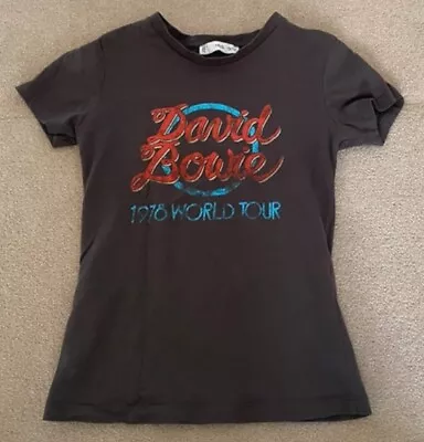 Buy David Bowie T Shirt Glam Rock Band Merch Tee Top Ladies Size XS Black • 14.30£
