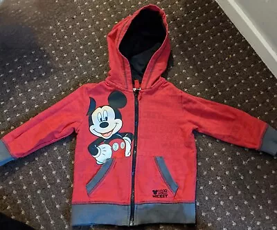 Buy George Mickey Mouse Zip Up Hoodie Age 2-3 • 2.99£