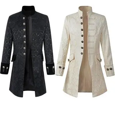 Buy Victorian Frock Coat Cosplay Suit Vintage Steampunk Tailcoat Jacket Gothic Mens • 52.16£