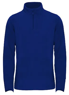 Buy Ladies / Womens Half Zip Up Warm Micro Fleece Jacket Top In Black, Blue & Pink • 14.99£