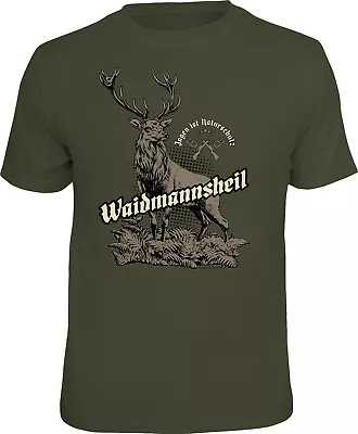 Buy Printed Hunter T-Shirts - Waidmannsheil - Funny T-Shirts For Men Gifts • 19.03£