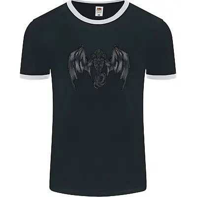 Buy Serpent Dragon Gothic Fantasy Heavy Metal Mens Ringer T-Shirt FotL • 8.99£