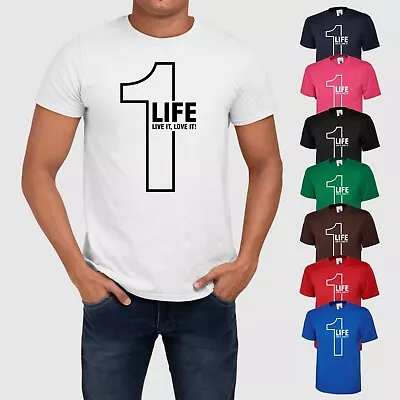 Buy 1 LIFE Logo Printed T-Shirts, Unisex T Shirt, Live It Love It Life Quote Gift T • 10.99£
