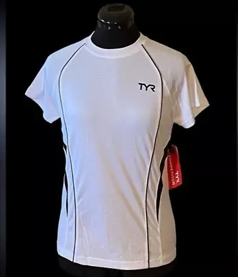 Buy TYR Women’s Female Competitor Tech Tee White/Black Size S TFTRE6A NWT $30 • 8.50£
