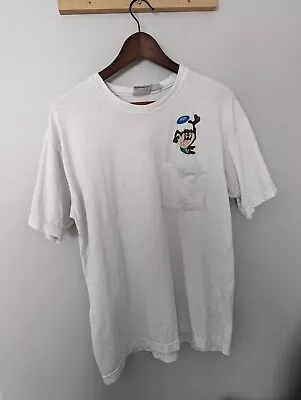 Buy  Looney Tunes Taz Embroidered 1995 Pocket T Shirt 90s Size: M Warner Bros • 24.99£