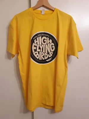 Buy Noel Gallagher High Flying Birds T Shirt NGHFB OASIS YELLOW TEE SHIRT LARGE • 9.68£