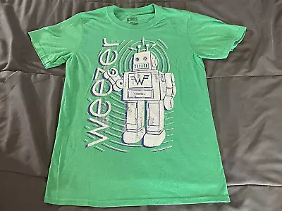 Buy WEEZER Green Men's Size Small Robot LOGO T-Shirt Tee NICE! FAST! Rivers Cuomo • 18.90£