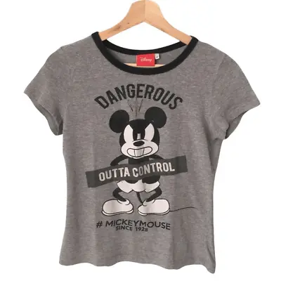 Buy Disney Dangerous Outta Control Mickey Mouse Tee In Junior Size 16 • 5.54£