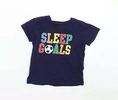 Buy Jeff & Co Boys Blue Solid Cotton Pyjama Top Size 2-3 Years - Football Sleep Goal • 5£