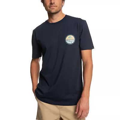 Buy Quiksilver Mens Scenic Journey Short Sleeve  T-Shirt - Navy Blazer - S • 18.90£