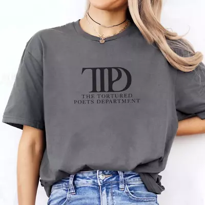 Buy Tortured Poets TTPD Merch Department Grey Tee Swift Swiftie Taylor Shirt Grey • 20.27£