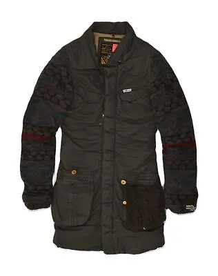 Buy KHUJO Mens Utility Jacket UK 36 Small Grey Cotton AA09 • 24.38£