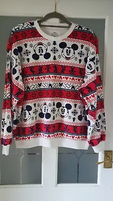 Buy Disney Undiz Mickey Mouse Pyjama Top Jumper Size Medium • 2.99£