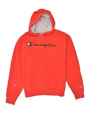 Buy CHAMPION Mens Graphic Hoodie Jumper Large Red Cotton OL01 • 11.95£