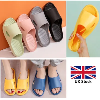Buy Unisex Women Soft Slippers Beach Pool Slip On Shower Sandals Flip Flops Home • 6.39£