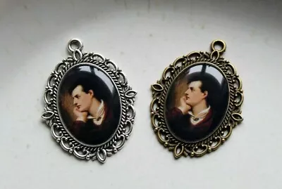 Buy Lord Byron Pendant, Portrait Cameo Necklace, Romantic Literature Jewelry Gift • 25.69£
