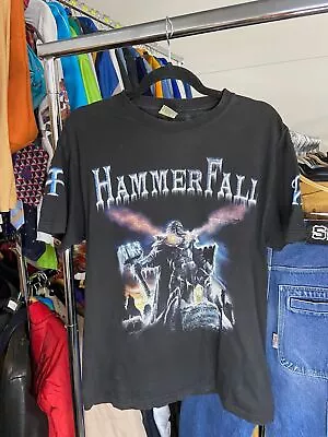 Buy Hammer Fall Short Sleeve Shirt Mens M Black Cotton Band • 39.37£
