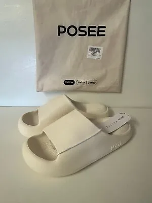Buy Posee Poopoo Slippers For Women Men NonSlip Cloud Slides Thick Sole Slippers  • 15.99£