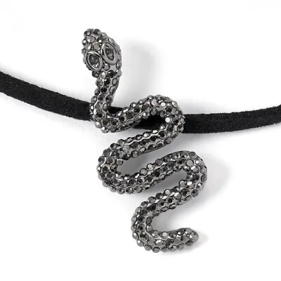 Buy Official Harry Potter Nagini Snake Black Crystal Pendant Choker Necklace • 2.99£